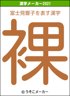 富士見響子の2021年の漢字メーカー結果