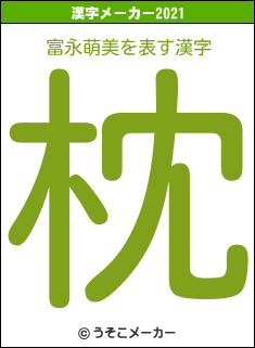 富永萌美の2021年の漢字メーカー結果