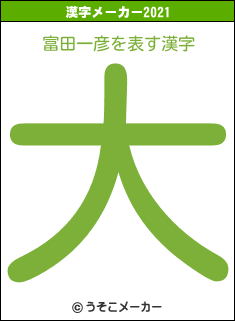 富田一彦の2021年の漢字メーカー結果