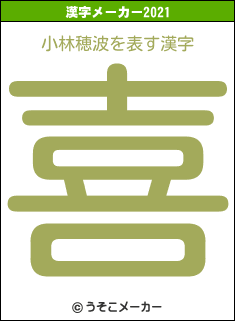 小林穂波の2021年の漢字メーカー結果