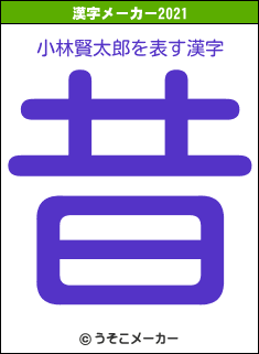 小林賢太郎の2021年の漢字メーカー結果