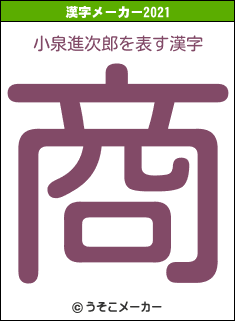 小泉進次郎の2021年の漢字メーカー結果