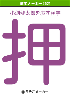 小渕健太郎の2021年の漢字メーカー結果