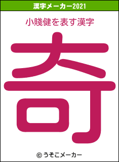 小賤健の2021年の漢字メーカー結果