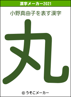 小野真由子の2021年の漢字メーカー結果