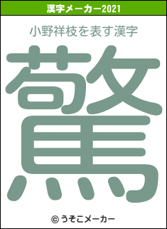 小野祥枝の2021年の漢字メーカー結果