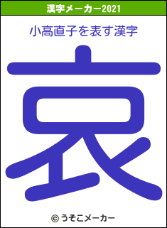 小高直子の2021年の漢字メーカー結果
