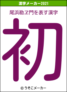 尾浜勘ヱ門の2021年の漢字メーカー結果