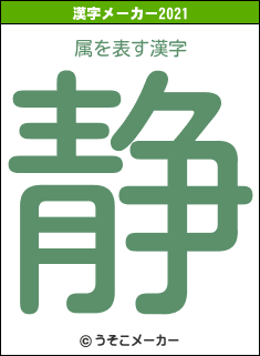 属の2021年の漢字メーカー結果