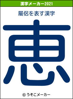 屬侶の2021年の漢字メーカー結果