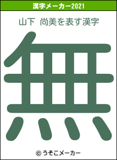 山下 尚美の2021年の漢字メーカー結果