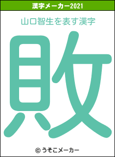 山口智生の2021年の漢字メーカー結果