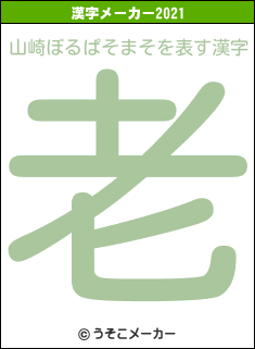 山崎ぼるぱそまその2021年の漢字メーカー結果