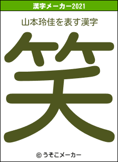 山本玲佳の2021年の漢字メーカー結果