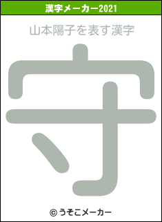 山本陽子の2021年の漢字メーカー結果