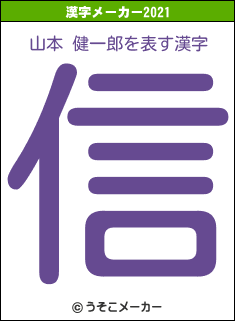 山本 健一郎の2021年の漢字メーカー結果