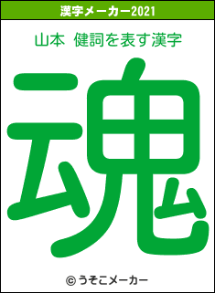 山本 健詞の2021年の漢字メーカー結果