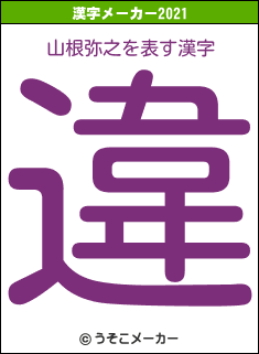 山根弥之の2021年の漢字メーカー結果