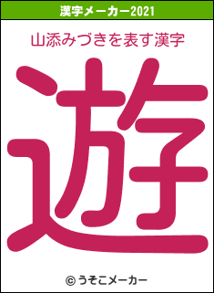 山添みづきの2021年の漢字メーカー結果