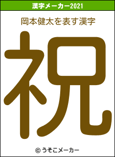 岡本健太の2021年の漢字メーカー結果