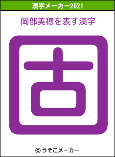岡部美穂の2021年の漢字メーカー結果