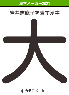 岩井志麻子の2021年の漢字メーカー結果