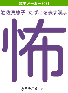 岩佐真悠子 たばこの2021年の漢字メーカー結果