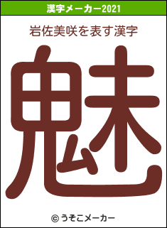 岩佐美咲の2021年の漢字メーカー結果