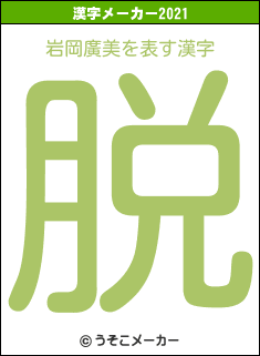 岩岡廣美の2021年の漢字メーカー結果