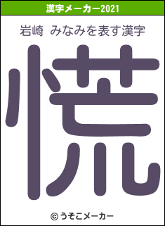 岩崎 みなみの2021年の漢字メーカー結果