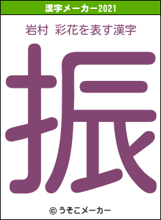 岩村 彩花の2021年の漢字メーカー結果
