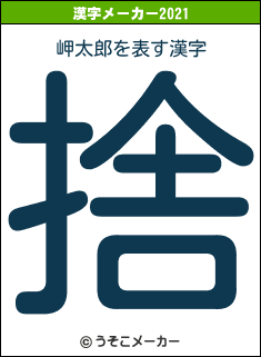 岬太郎の2021年の漢字メーカー結果
