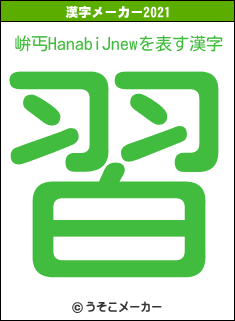 峅丐HanabiJnewの2021年の漢字メーカー結果