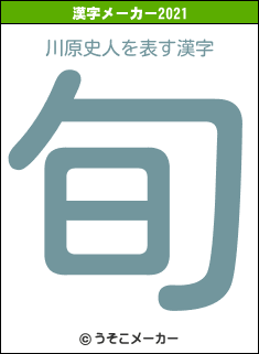 川原史人の2021年の漢字メーカー結果