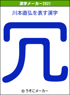 川本直弘の2021年の漢字メーカー結果