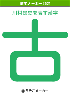 川村昂史の2021年の漢字メーカー結果