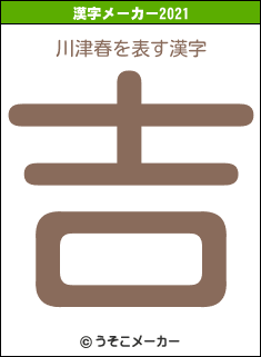 川津春の2021年の漢字メーカー結果