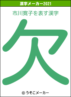 市川寛子の2021年の漢字メーカー結果