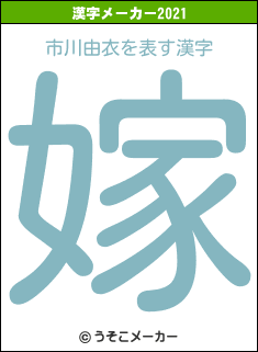 市川由衣の2021年の漢字メーカー結果