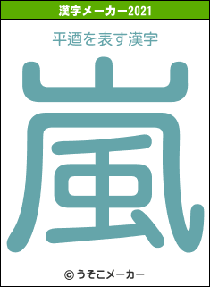 平逎の2021年の漢字メーカー結果