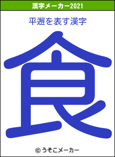 平邂の2021年の漢字メーカー結果