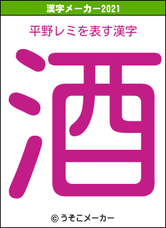 平野レミの2021年の漢字メーカー結果