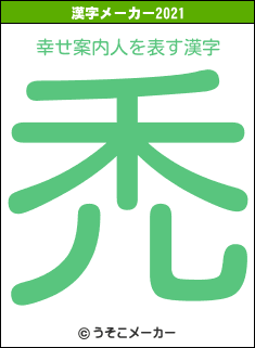 幸せ案内人の2021年の漢字メーカー結果