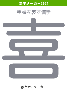 弔蠅の2021年の漢字メーカー結果