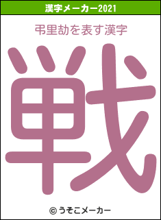 弔里劼の2021年の漢字メーカー結果