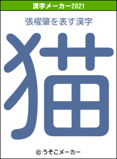 張櫂肇の2021年の漢字メーカー結果