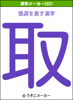 張潺の2021年の漢字メーカー結果