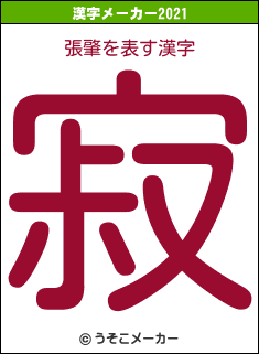 張肇の2021年の漢字メーカー結果