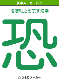 後藤雅之の2021年の漢字メーカー結果