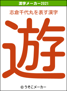 志倉千代丸の2021年の漢字メーカー結果